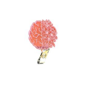 Brain light pink badge holder NEW